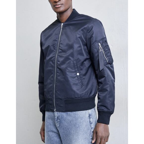 Rag & Bone - Manston Recycled Nylon Bomber / M / Blue - Picture 2 of 7